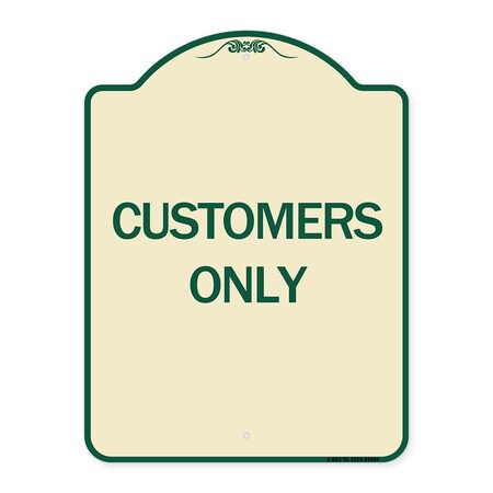 Signmission Designer Series Customers Only, Tan & Green Heavy-Gauge Aluminum Sign, 24" x 18", TG-1824-24494 A-DES-TG-1824-24494